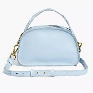New Madewell Light blue Sydney zip top Crossbody Bag